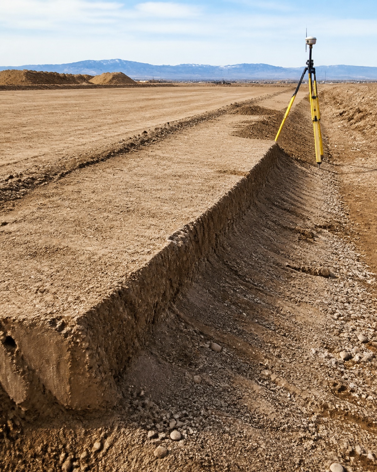Regional construction terrain and GPS equipment near Brighton, CO