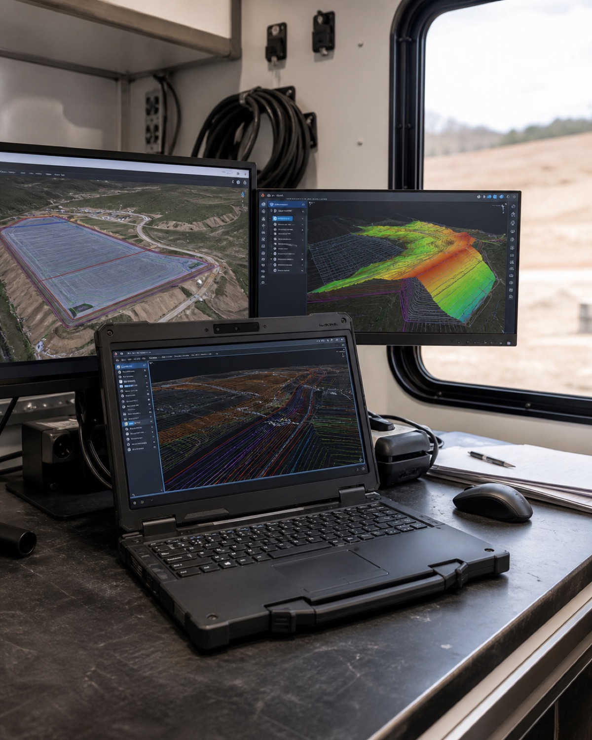 Detailed equipment and field setup used for Trimble File Conversion